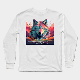 Wolf Face Long Sleeve T-Shirt